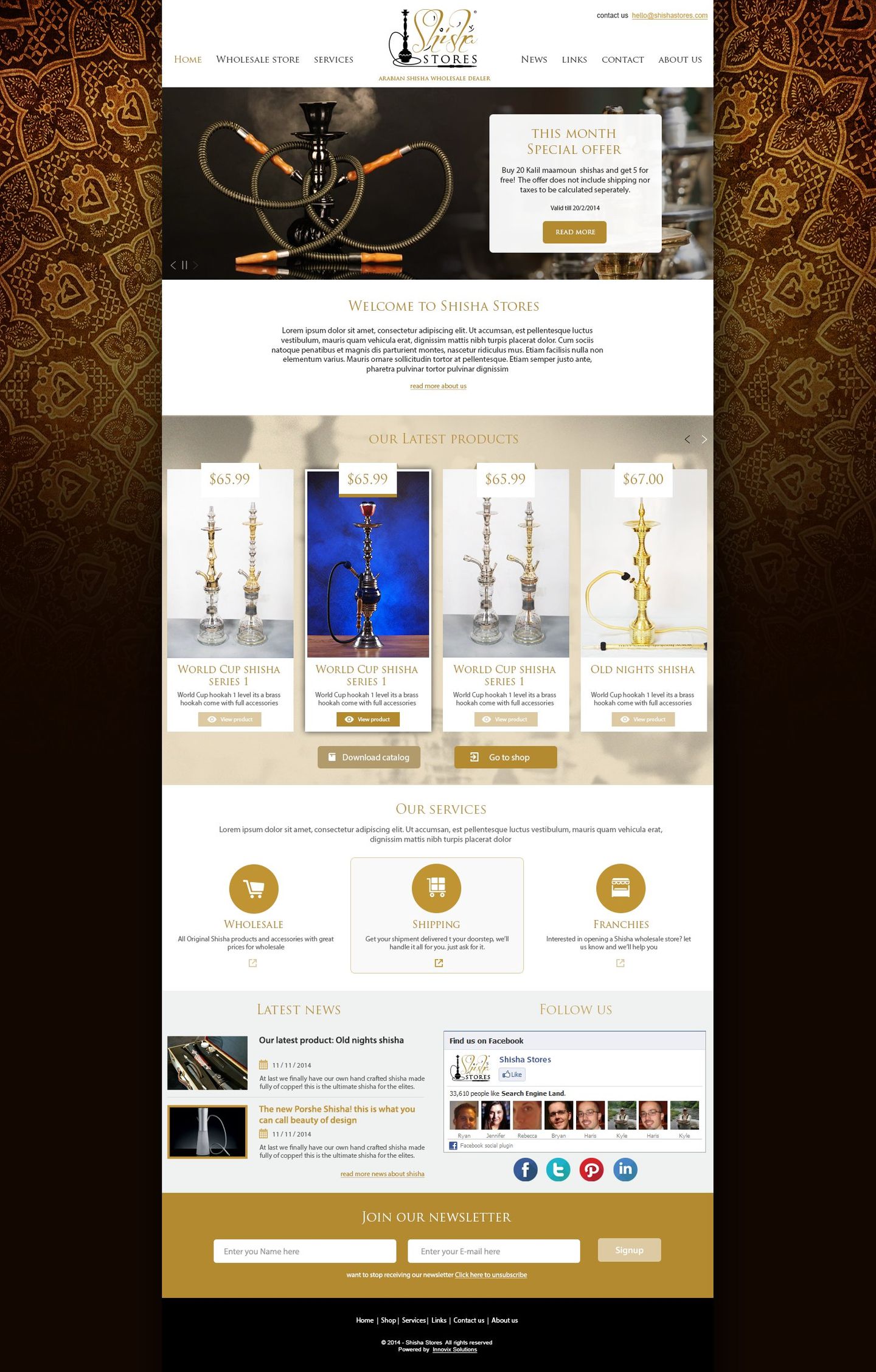 Shisha Stores Website